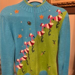 Berek Flamingo Christmas Sweater